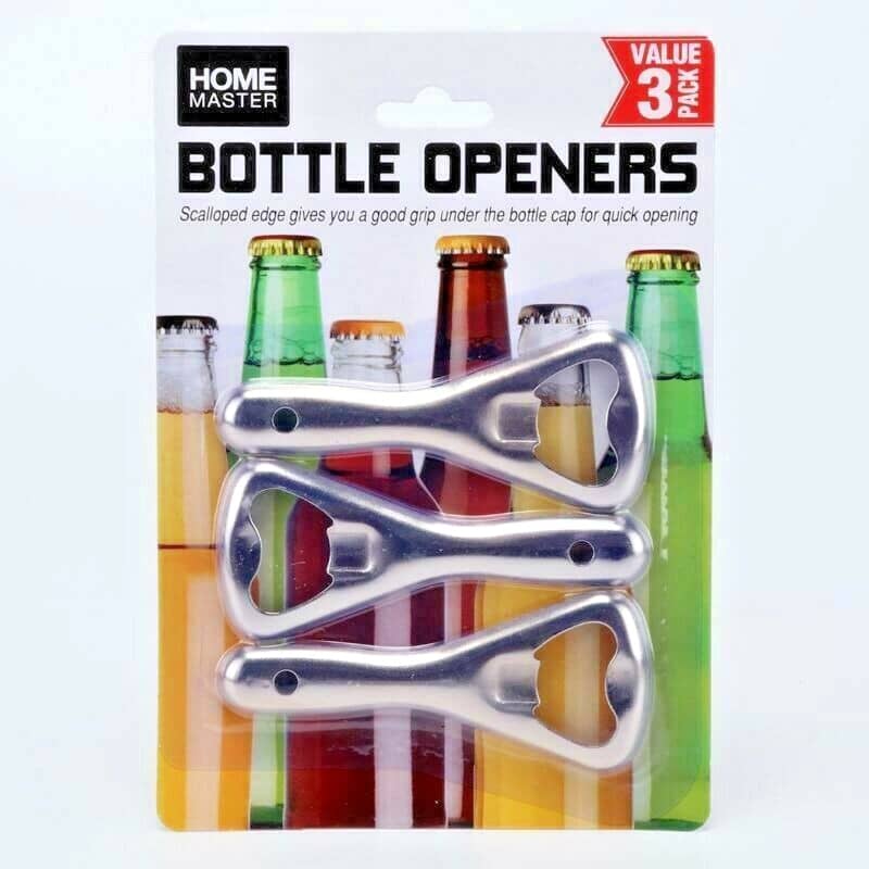 Glass Bottle Openers 3pk Beer Drink 252831