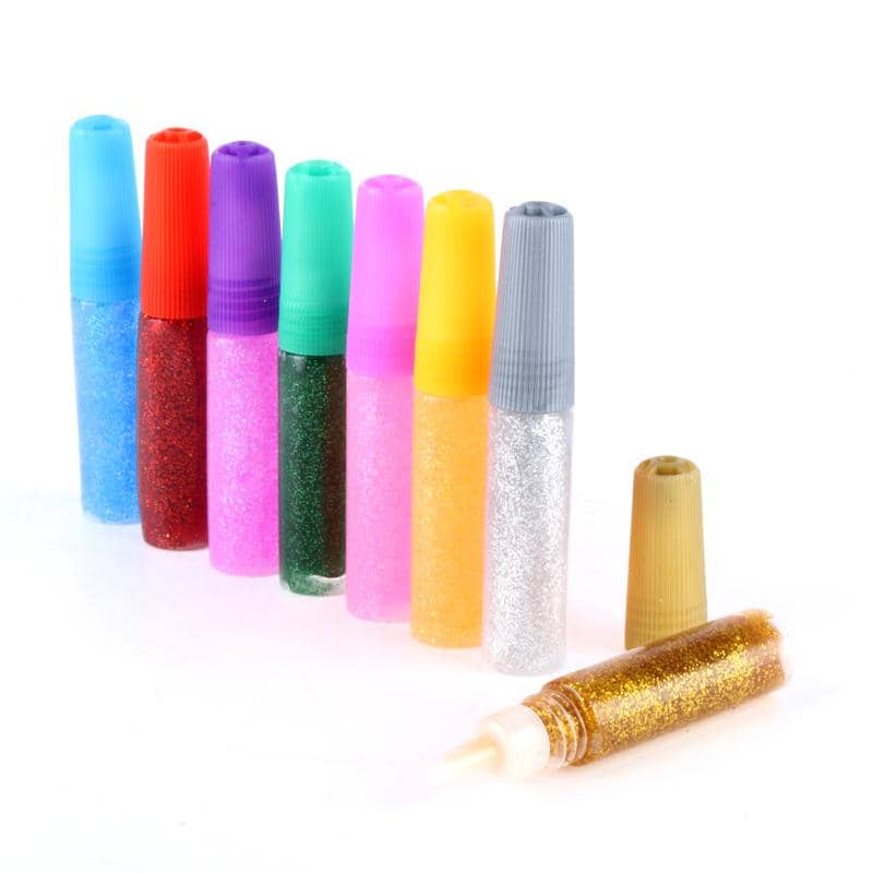 Rainbow Glitter Glue Set 8pk Craft Activities 252145