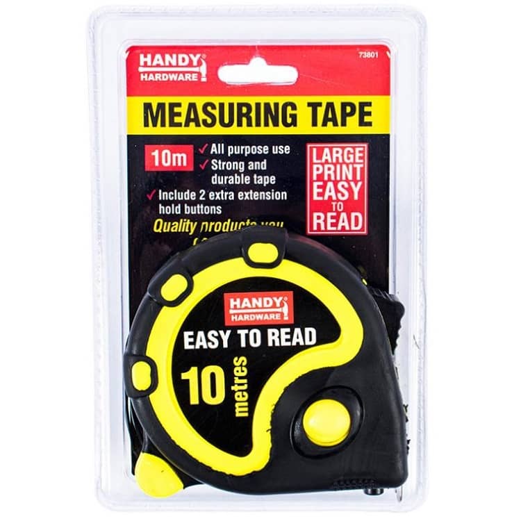 Measuring Tape 10M Heavy Duty Centimetres Inches 73801