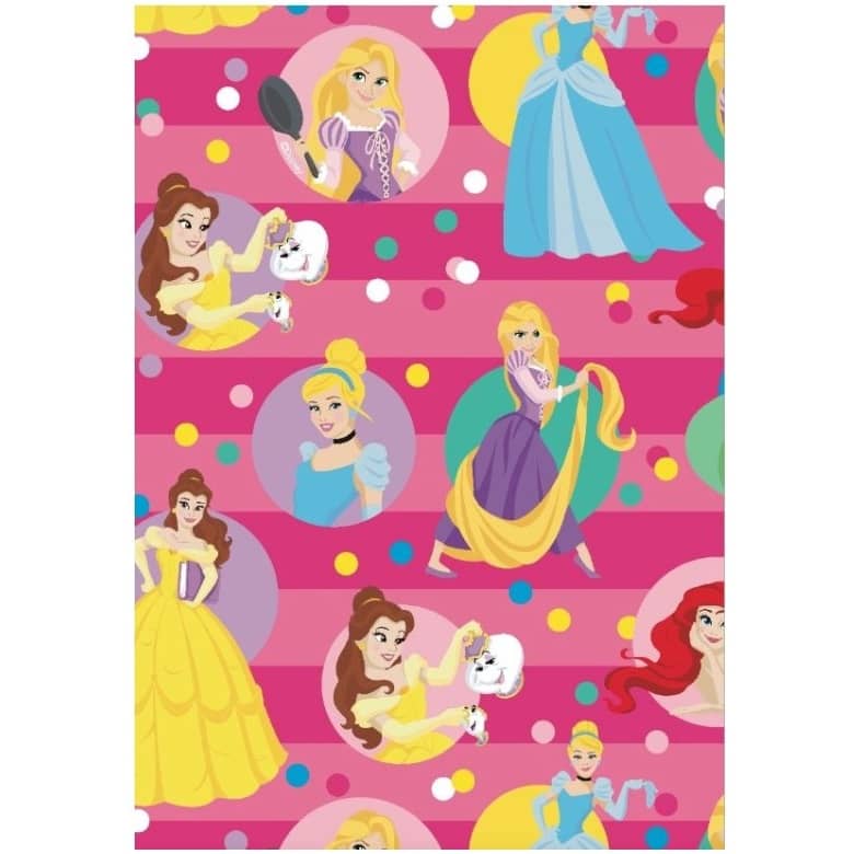 Gift Wrap 1 Sheet Folded Disney Princess WEW1114