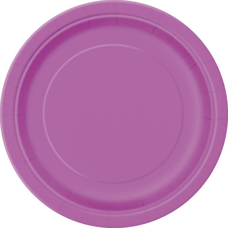 Paper Plates 18CM 8pk Pretty Purple Solid Colour 34474