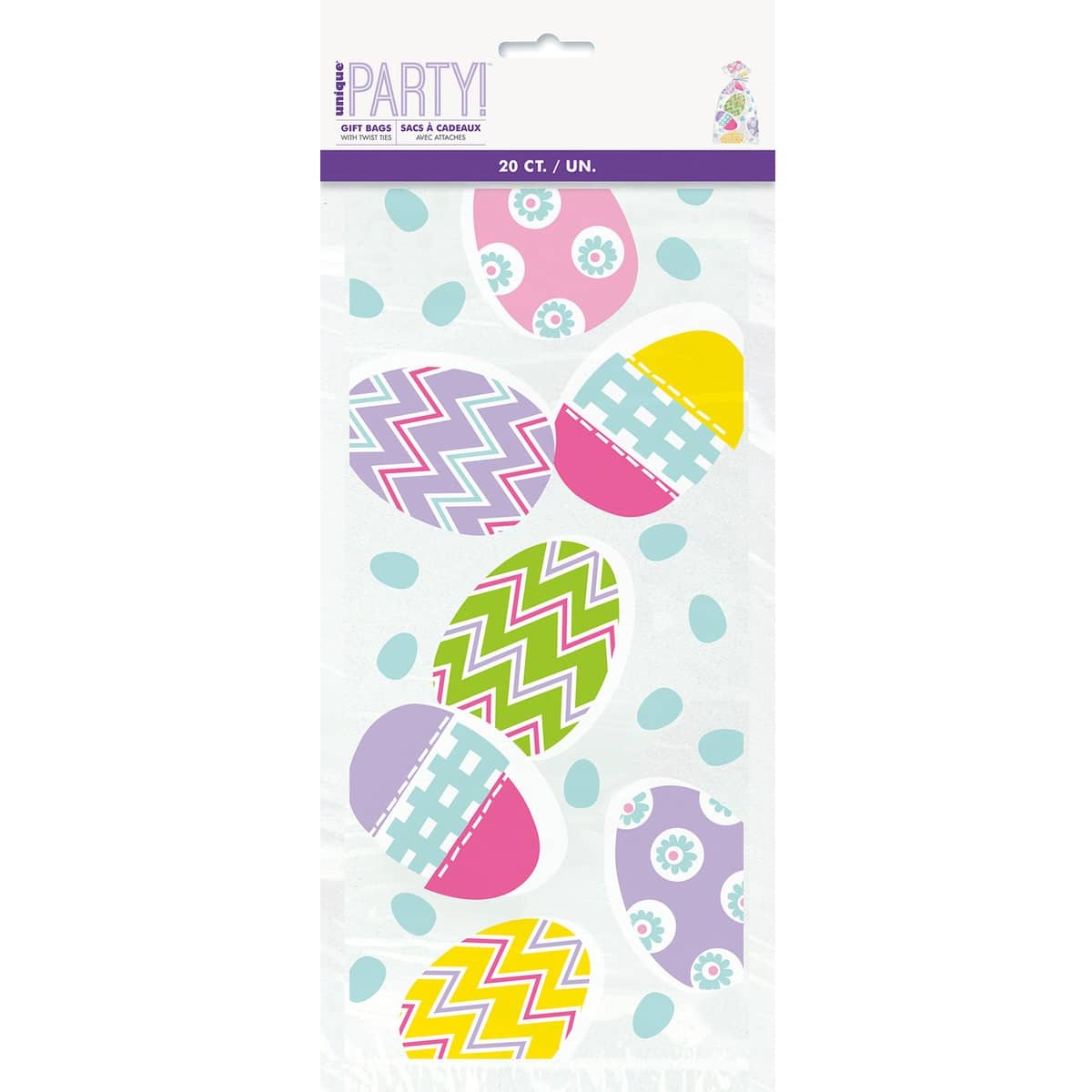 Cello Bags 20pk Lilac Easter Lolly Treat Favour Party Bags 73720