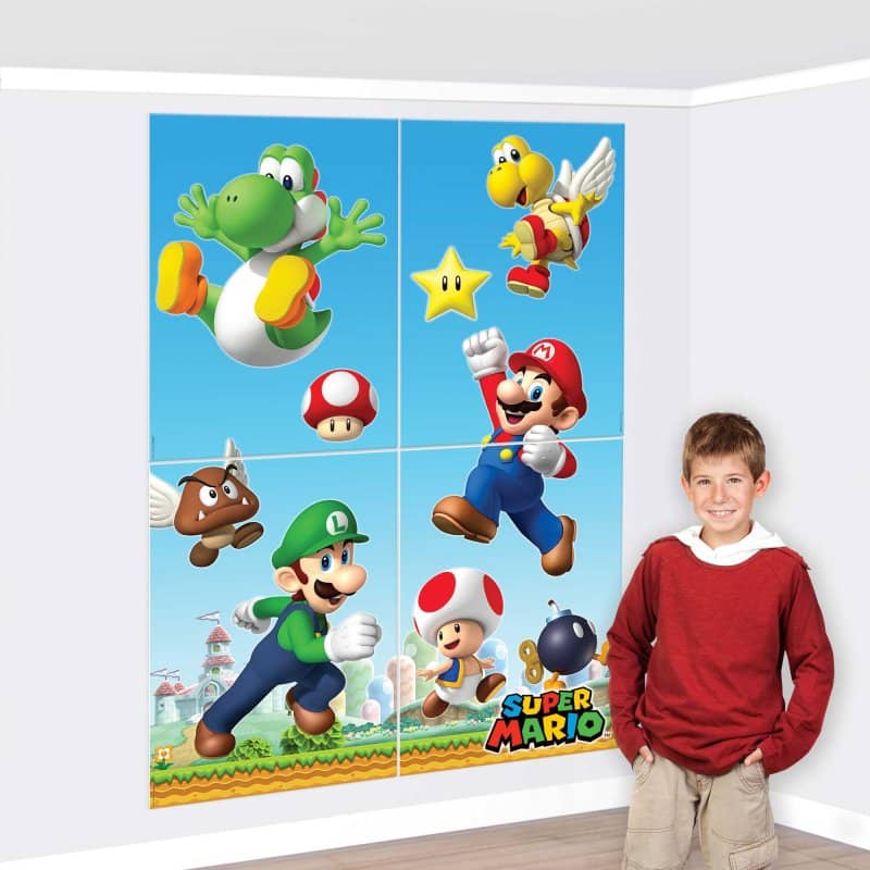 Super Mario Bros. Scene Setter Backdrop Wall Decorating Kit